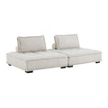 Modway EEI-5204-BEI Saunter 2-Piece Tufted Fabric Fabric Loveseat - Beige