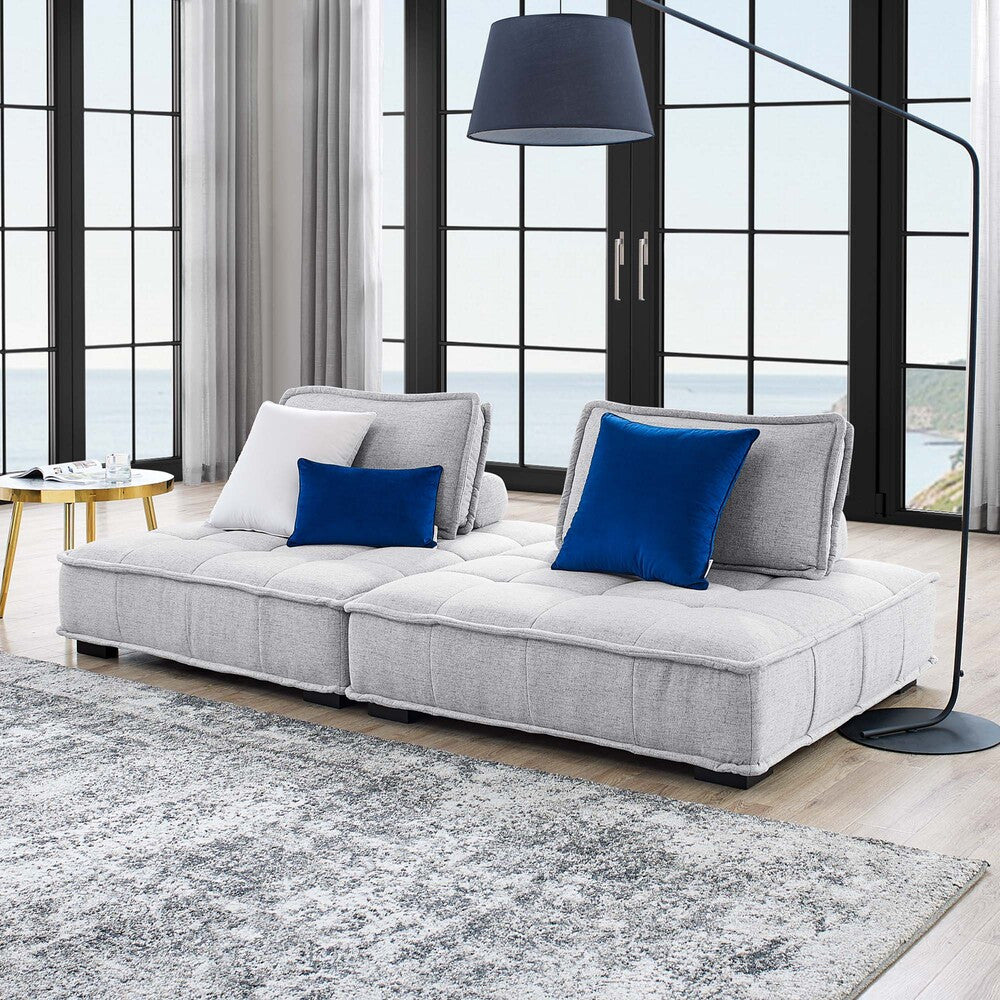 Modway Saunter 2-Piece Tufted Fabric Fabric Loveseat by Modway-EEI-5204