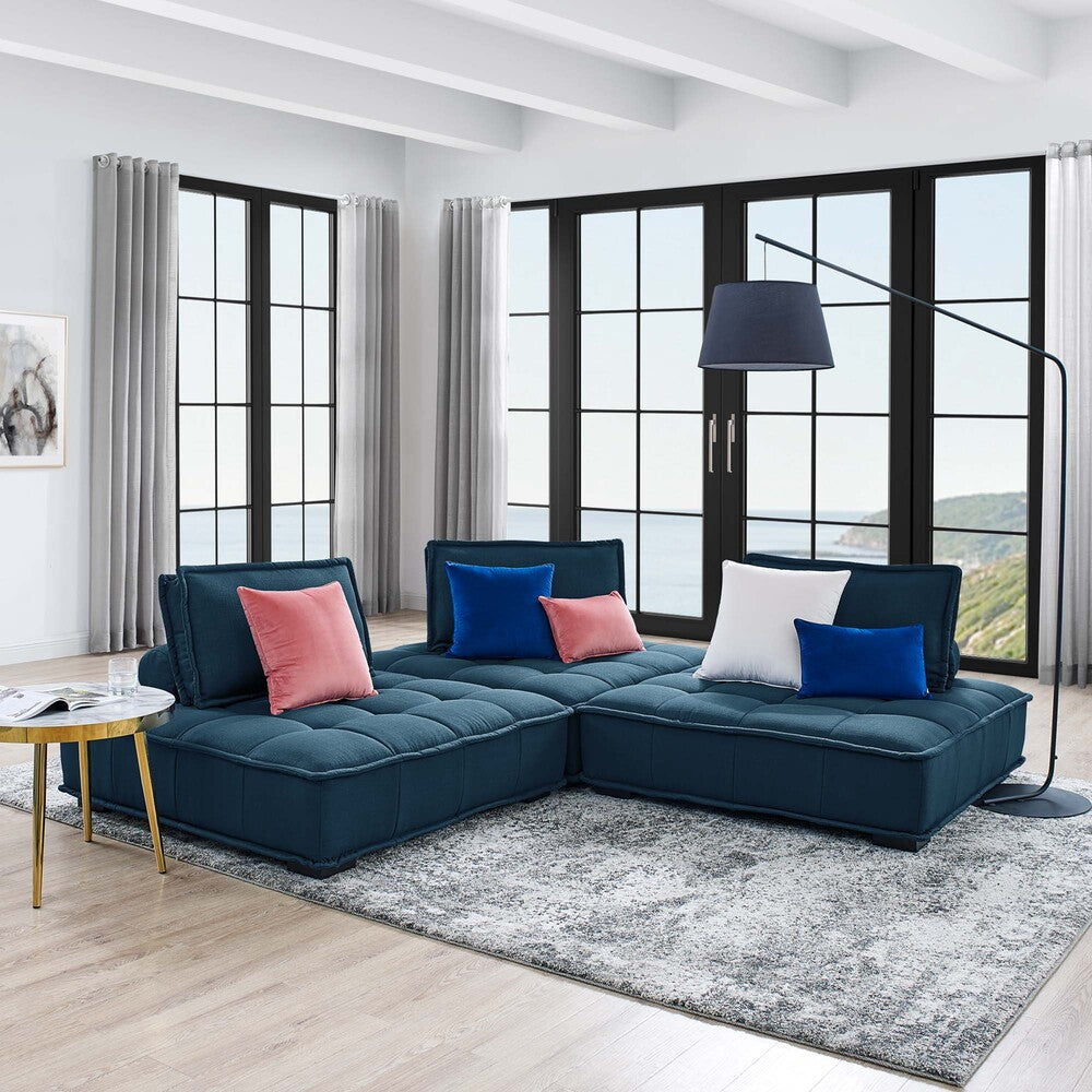 Modway Saunter 3-Piece Tufted Fabric Fabric Sofa by Modway-EEI-5206