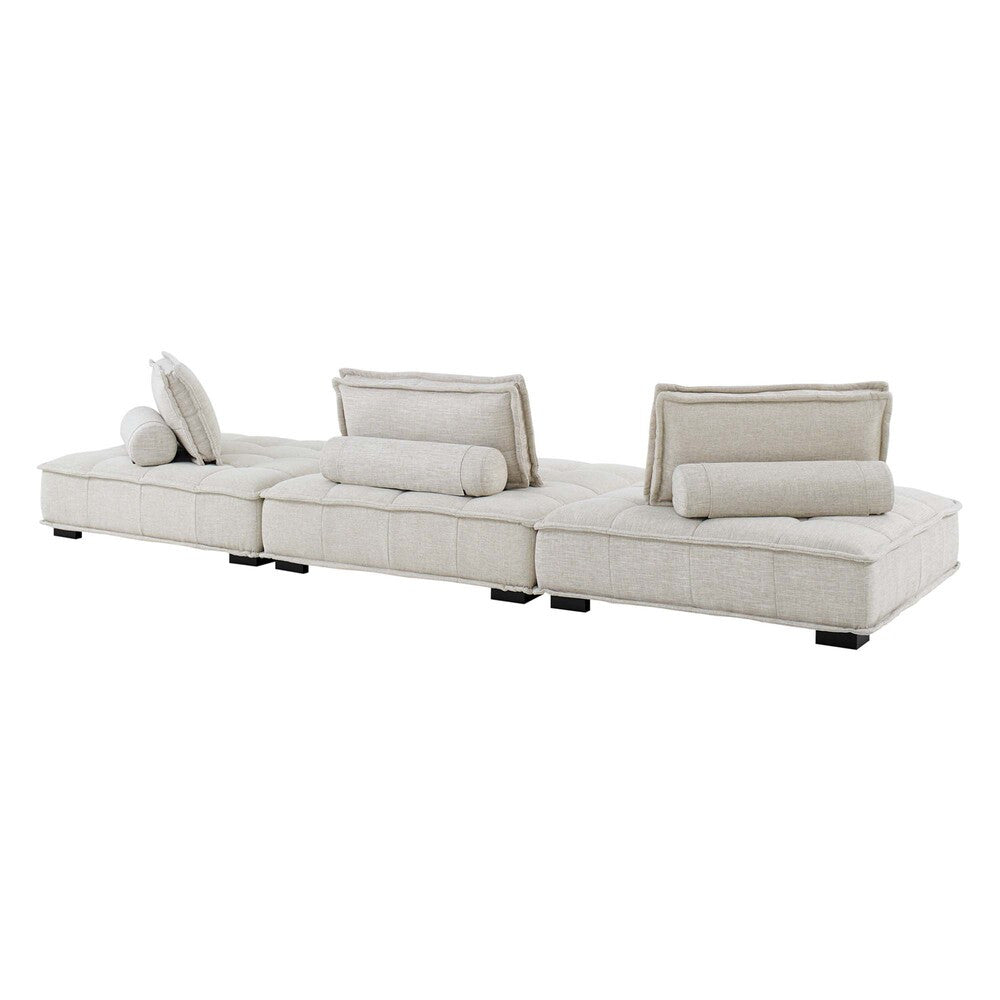 Modway Saunter 3-Piece Tufted Fabric Fabric Sofa by Modway-EEI-5206-BEI  2