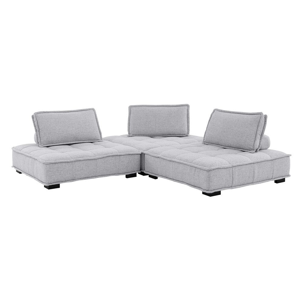 Modway Saunter 3-Piece Tufted Fabric Fabric Sofa by Modway-EEI-5206