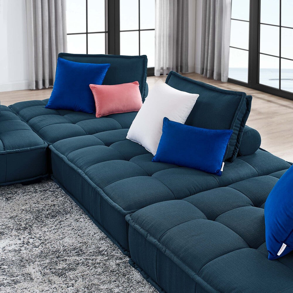 Modway Saunter 4-Piece Tufted Fabric Fabric Sectional Sofa by Modway-EEI-5208