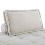 Modway Saunter 4-Piece Tufted Fabric Fabric Sectional Sofa by Modway-EEI-5208-BEI  4