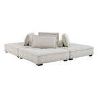 Modway Saunter 4-Piece Tufted Fabric Fabric Sectional Sofa by Modway-EEI-5208-BEI  6