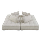 Modway Saunter 4-Piece Tufted Fabric Fabric Sectional Sofa by Modway-EEI-5208-BEI  7