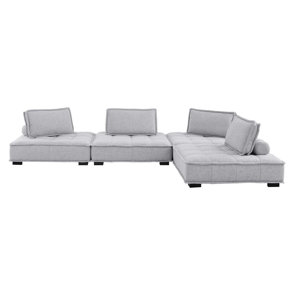 Modway Saunter 4-Piece Tufted Fabric Fabric Sectional Sofa by Modway-EEI-5208