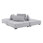 Modway Saunter 4-Piece Tufted Fabric Fabric Sectional Sofa by Modway-EEI-5208