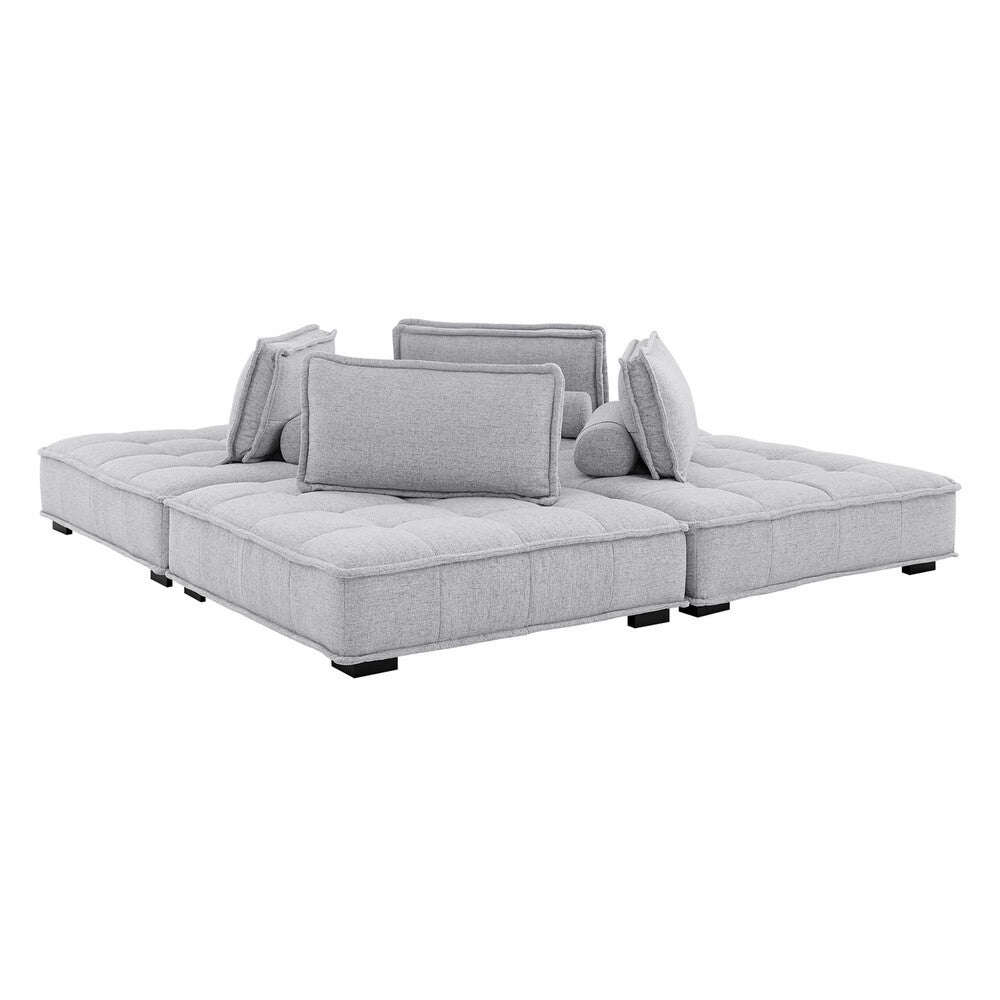 Modway Saunter 4-Piece Tufted Fabric Fabric Sectional Sofa by Modway-EEI-5208