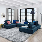 Modway Saunter 5-Piece Tufted Fabric Fabric Sectional Sofa by Modway-EEI-5210