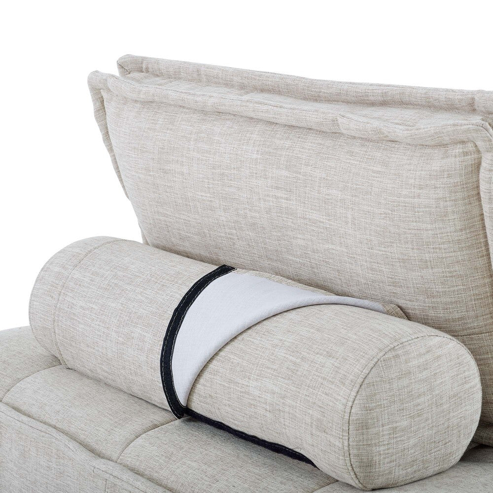 Modway Saunter 5-Piece Tufted Fabric Fabric Sectional Sofa by Modway-EEI-5210-BEI  5
