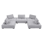 Modway Saunter 5-Piece Tufted Fabric Fabric Sectional Sofa by Modway-EEI-5210