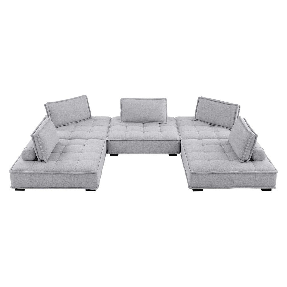 Modway Saunter 5-Piece Tufted Fabric Fabric Sectional Sofa by Modway-EEI-5210
