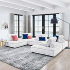 Modway Saunter 5-Piece Tufted Fabric Fabric Sectional Sofa by Modway-EEI-5210