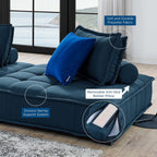 Modway Saunter Tufted Fabric Armless Chair by Modway-EEI-4725