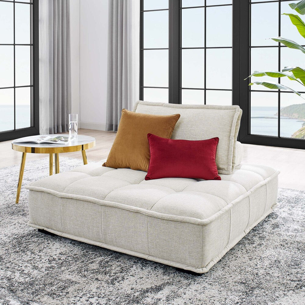 Modway Saunter Tufted Fabric Armless Chair by Modway-EEI-4725-BEI  6