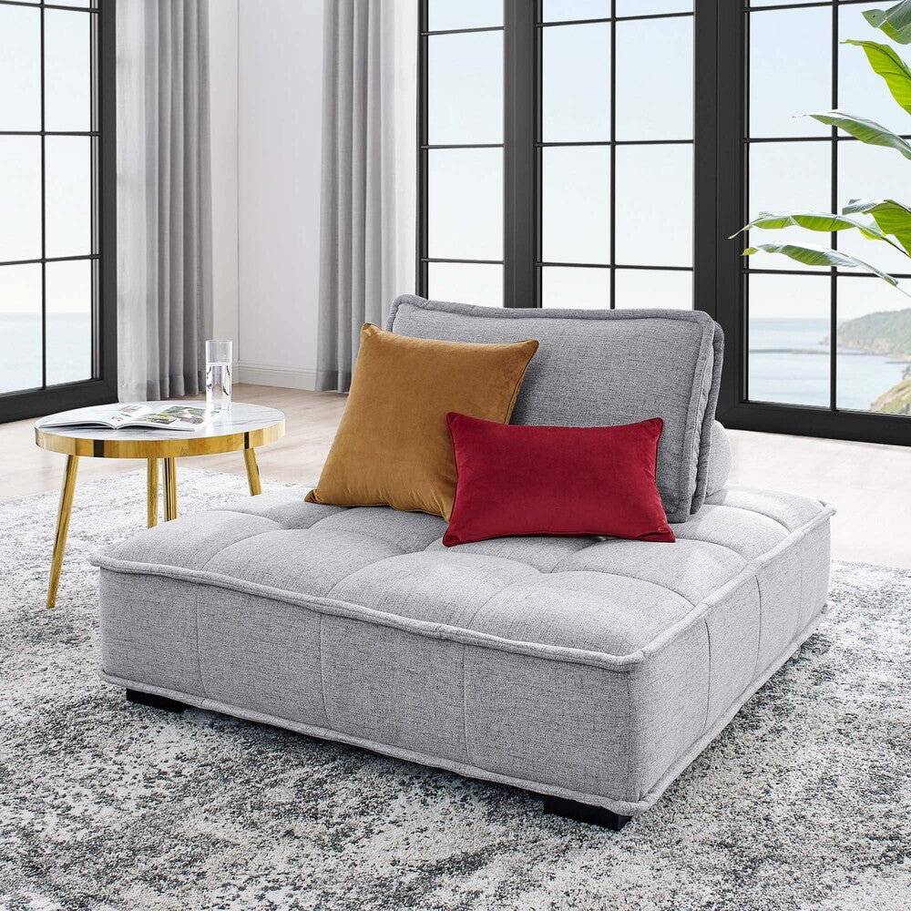 Modway Saunter Tufted Fabric Armless Chair by Modway-EEI-4725
