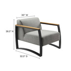 EEI-6947 Sauve Outdoor Patio Aluminum and Fabric Armchair by Modway