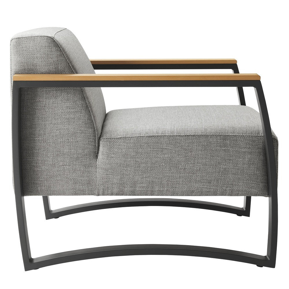 EEI-6947 Sauve Outdoor Patio Aluminum and Fabric Armchair by Modway