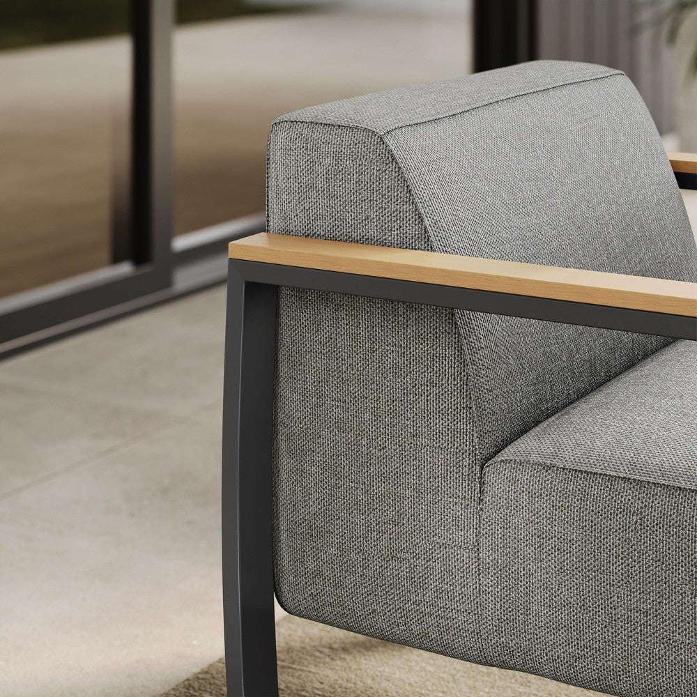 EEI-6947 Sauve Outdoor Patio Aluminum and Fabric Armchair by Modway