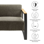 EEI-6947 Sauve Outdoor Patio Aluminum and Fabric Armchair by Modway