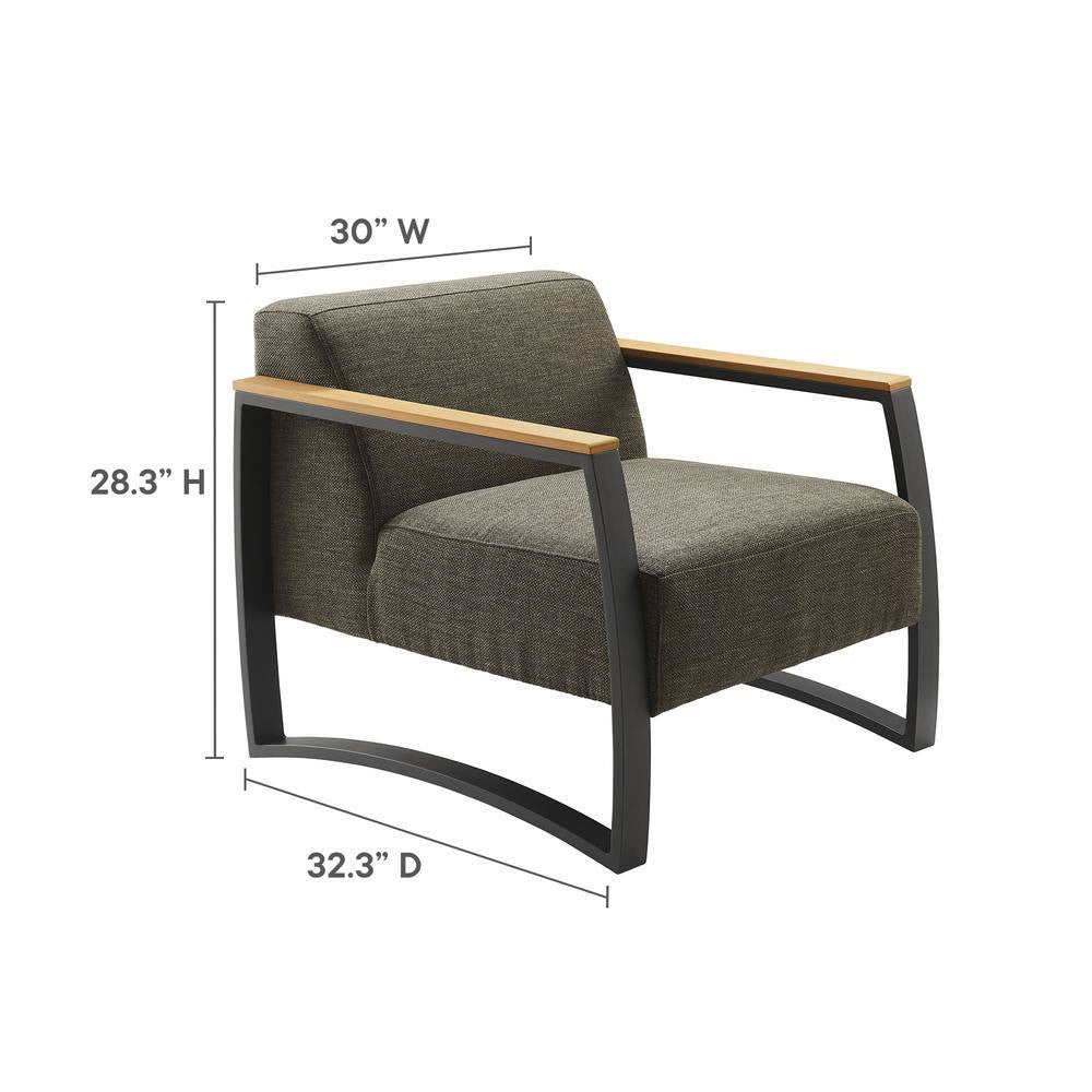 EEI-6947 Sauve Outdoor Patio Aluminum and Fabric Armchair by Modway