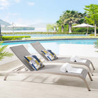 EEI-4005 Savannah Outdoor Patio Mesh Chaise Lounge Set of 2 by Modway