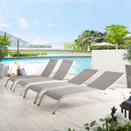 EEI-4007 Savannah Outdoor Patio Mesh Chaise Lounge Set of 4 by Modway