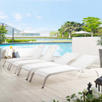 EEI-4007 Savannah Outdoor Patio Mesh Chaise Lounge Set of 4 by Modway