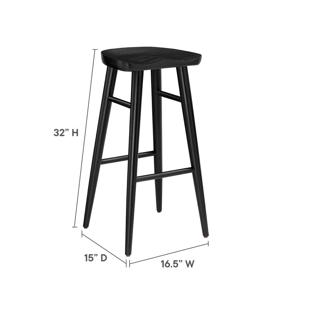 EEI-6740 Saville Backless Wood Bar Stools Set of 2 by Modway