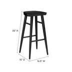 EEI-6740 Saville Backless Wood Bar Stools Set of 2 by Modway