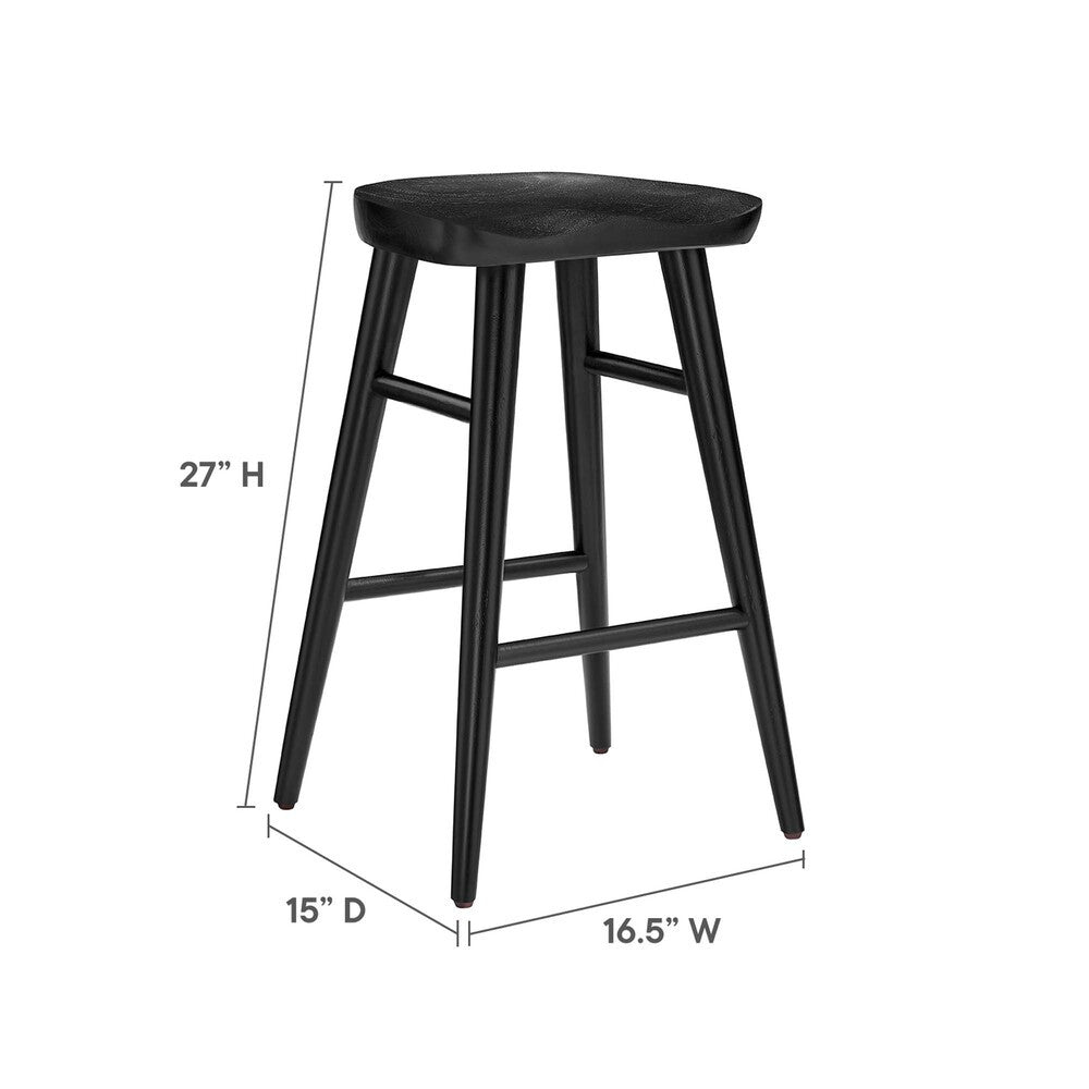 EEI-6739 Saville Backless Wood Counter Stools Set of 2 by Modway