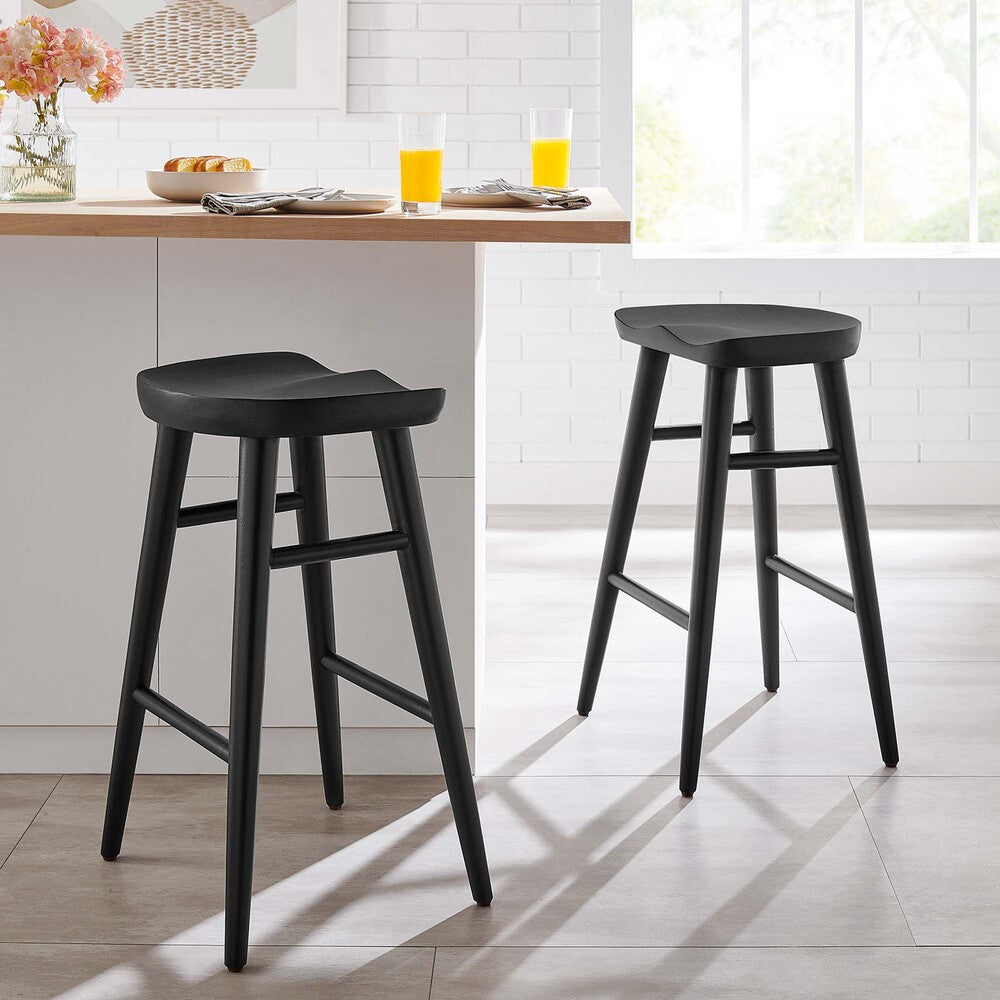 EEI-6739 Saville Backless Wood Counter Stools Set of 2 by Modway