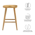 EEI-6739 Saville Backless Wood Counter Stools Set of 2 by Modway