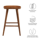 EEI-6739 Saville Backless Wood Counter Stools Set of 2 by Modway
