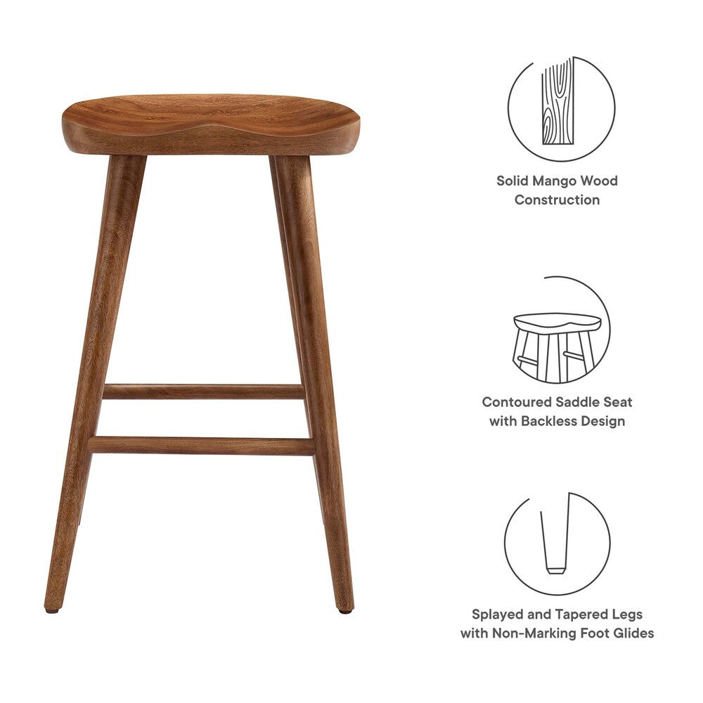 EEI-6739 Saville Backless Wood Counter Stools Set of 2 by Modway