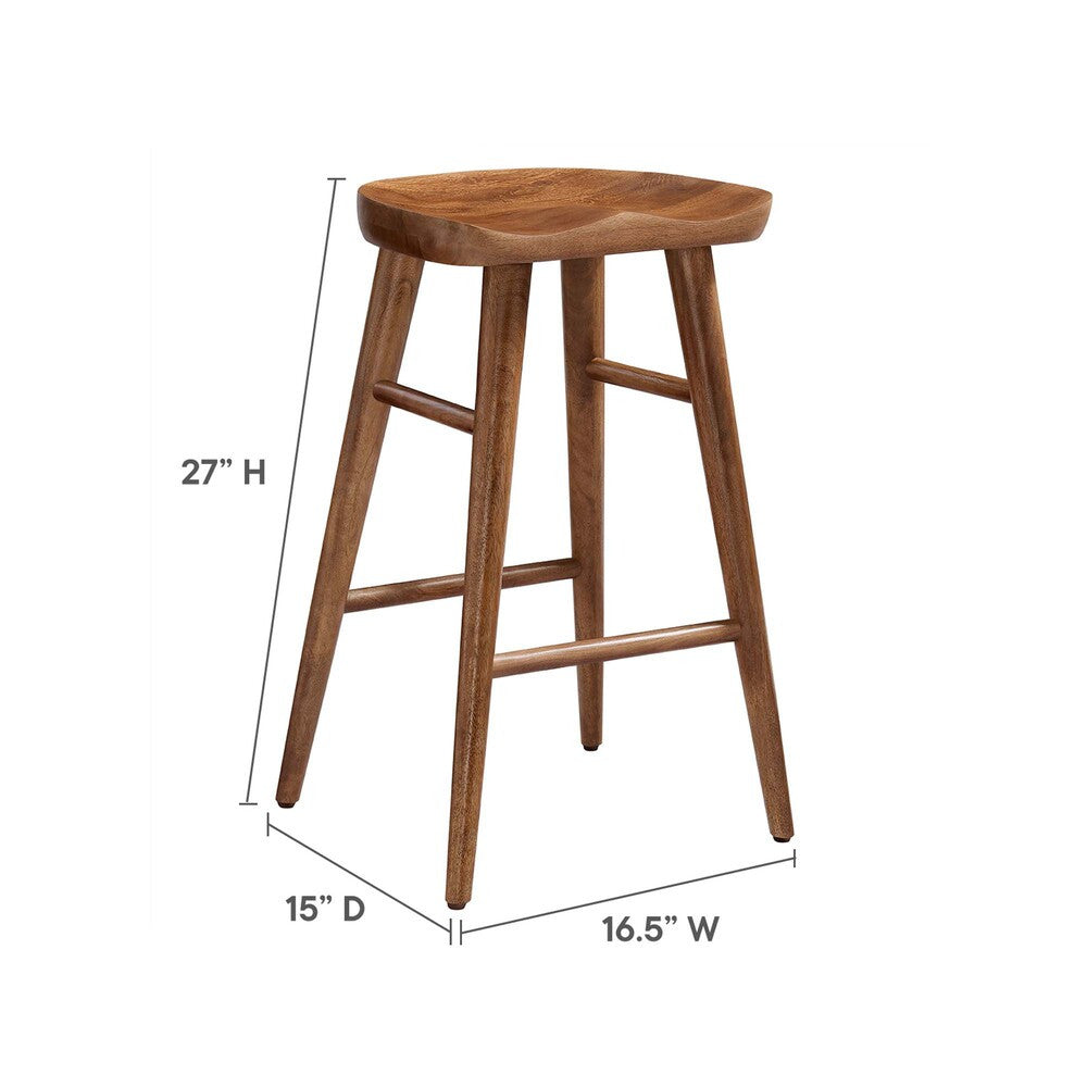 EEI-6739 Saville Backless Wood Counter Stools Set of 2 by Modway