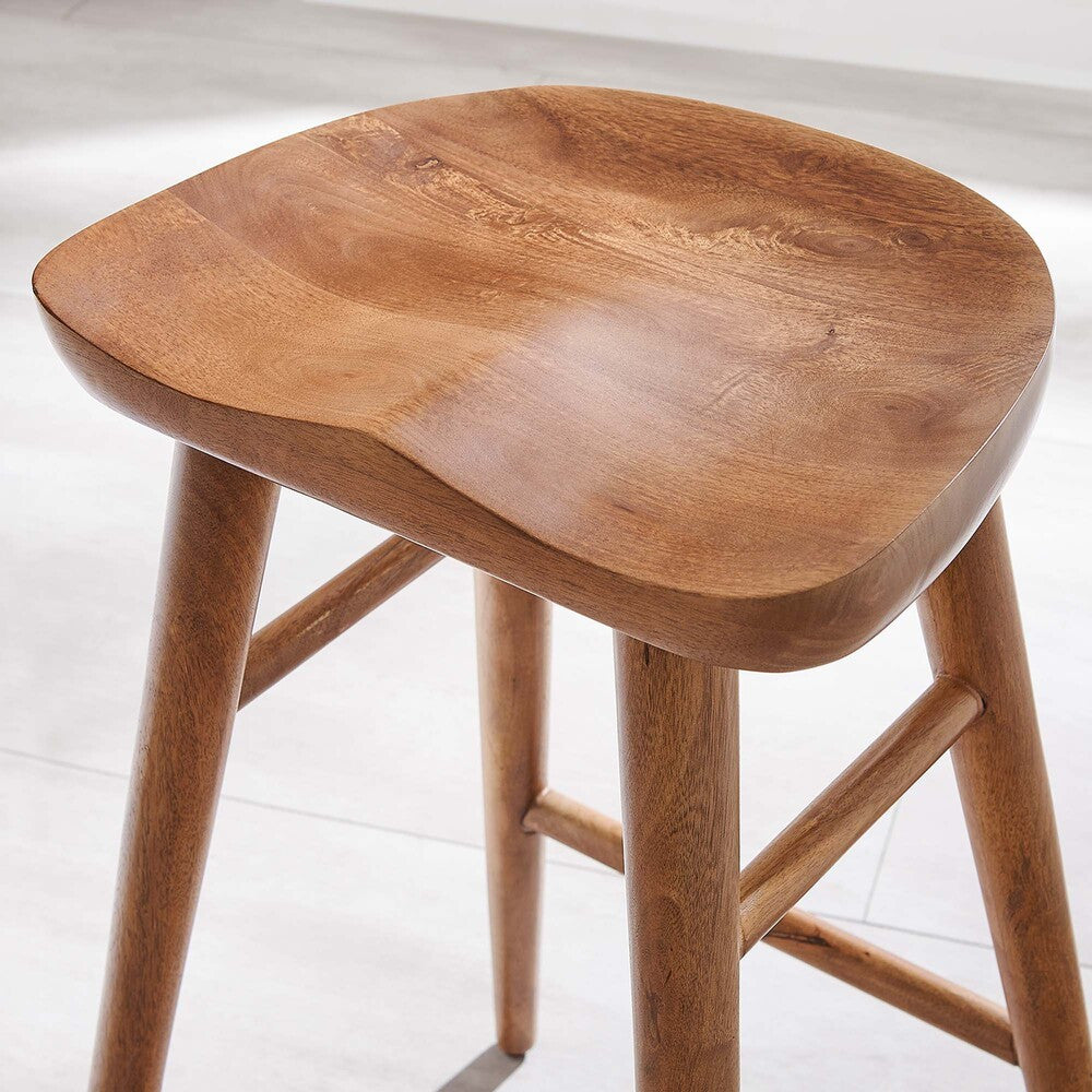 EEI-6739 Saville Backless Wood Counter Stools Set of 2 by Modway