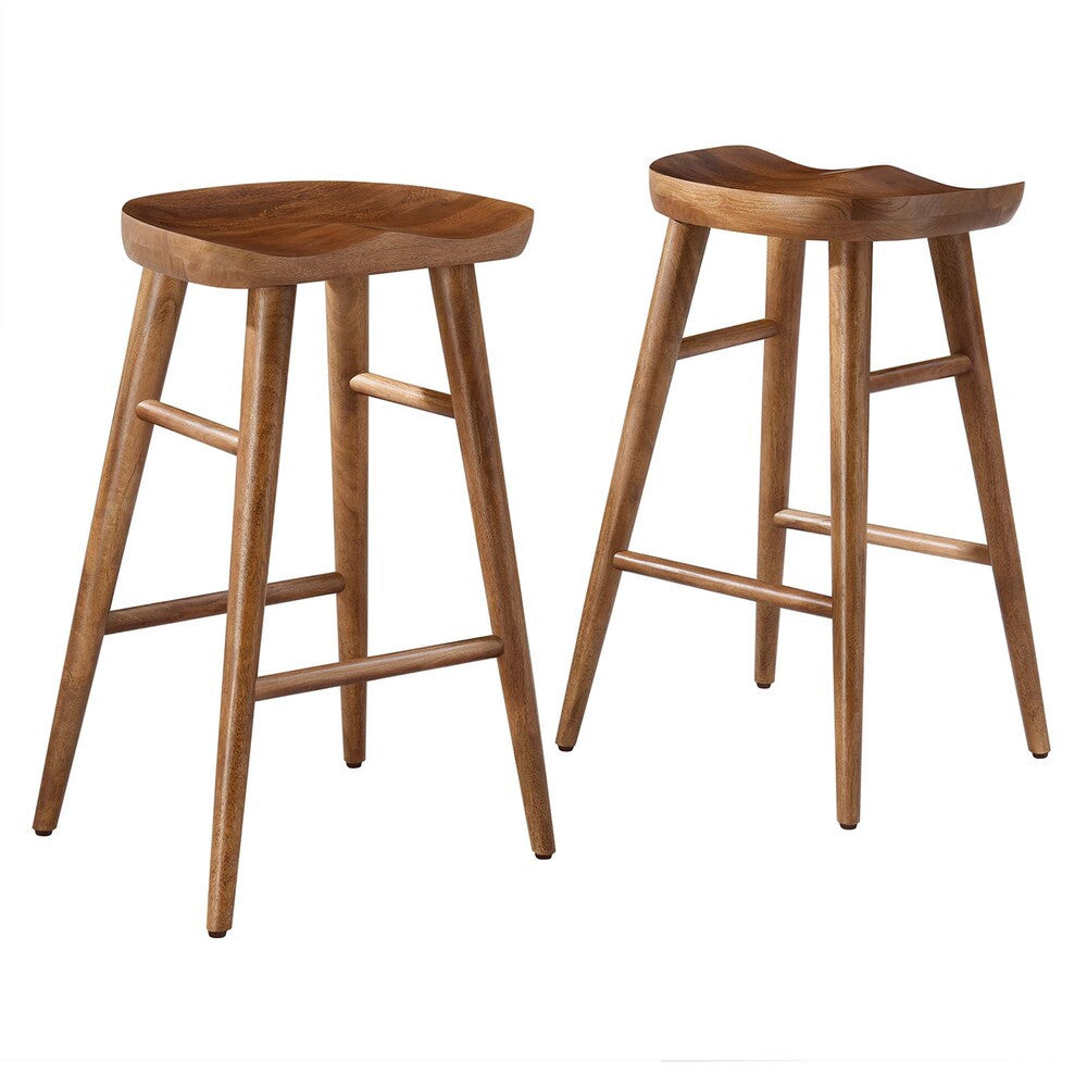 EEI-6739 Saville Backless Wood Counter Stools Set of 2 by Modway