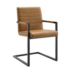 EEI-4522-TAN Savoy Vegan Leather Dining Chairs Set of 2 by Modway