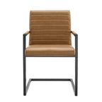 EEI-4522-TAN Savoy Vegan Leather Dining Chairs Set of 2 by Modway