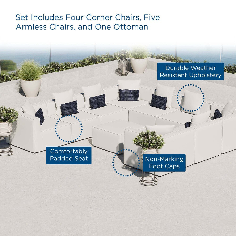 EEI-4389 Saybrook 10-Piece Outdoor Patio Upholstered Sectional Sofa by Modway