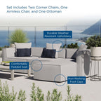 EEI-4380 Saybrook 4-Piece Outdoor Patio Upholstered Sectional Sofa by Modway