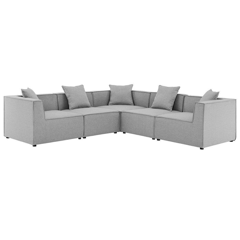 EEI-4384 Saybrook 5-Piece Outdoor Patio Upholstered Sectional Sofa by Modway