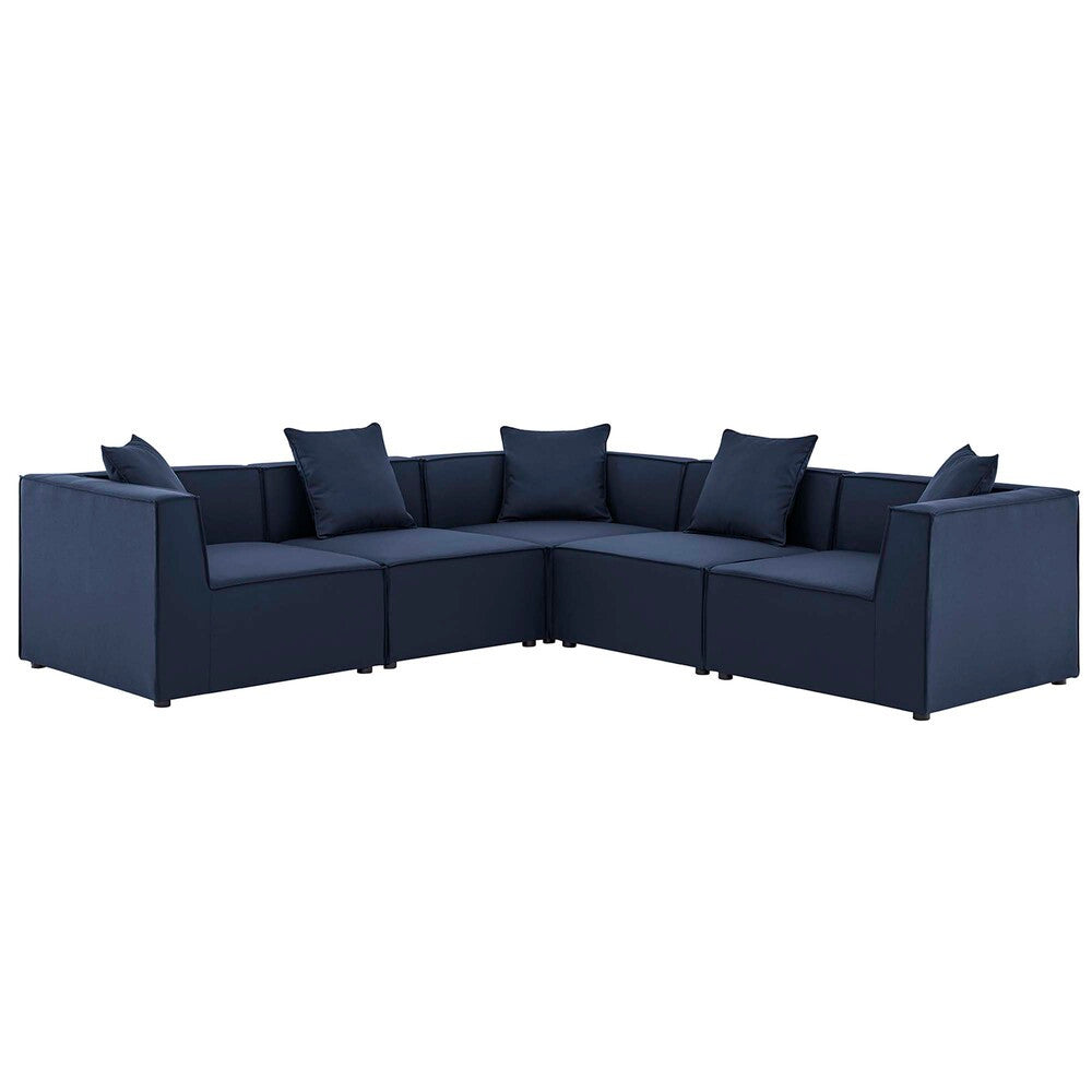 EEI-4384 Saybrook 5-Piece Outdoor Patio Upholstered Sectional Sofa by Modway