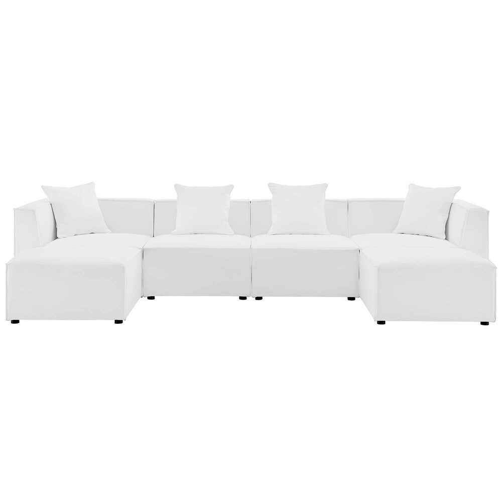 EEI-4383 Saybrook 6-Piece Outdoor Patio Upholstered Sectional Sofa by Modway