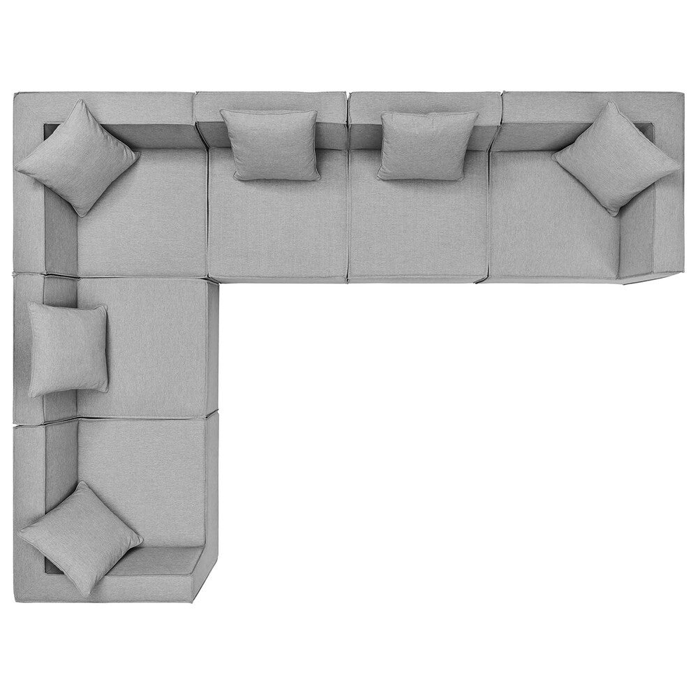 EEI-4385 Saybrook 6-Piece Outdoor Patio Upholstered Sectional Sofa by Modway