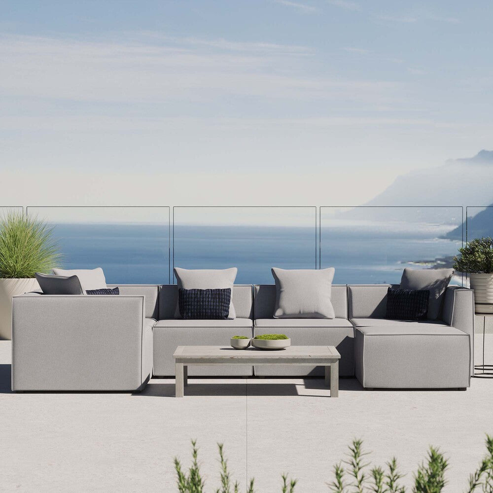 EEI-4386 Saybrook 6-Piece Outdoor Patio Upholstered Sectional Sofa by Modway