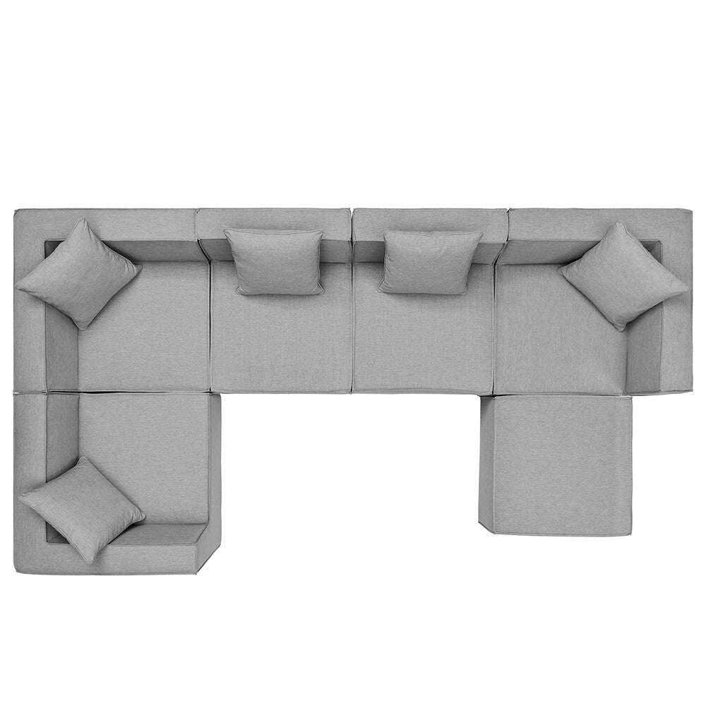 EEI-4386 Saybrook 6-Piece Outdoor Patio Upholstered Sectional Sofa by Modway