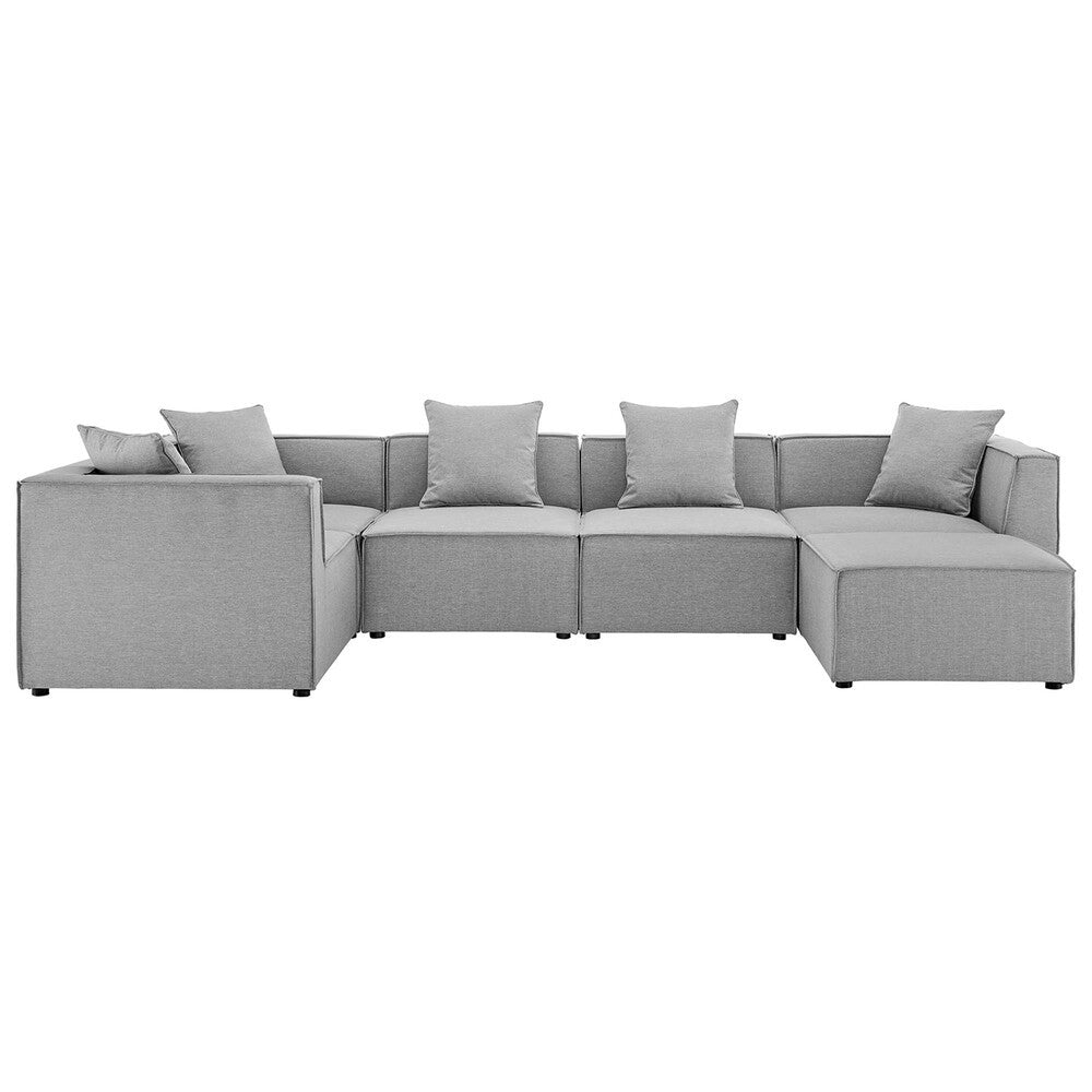 EEI-4386 Saybrook 6-Piece Outdoor Patio Upholstered Sectional Sofa by Modway