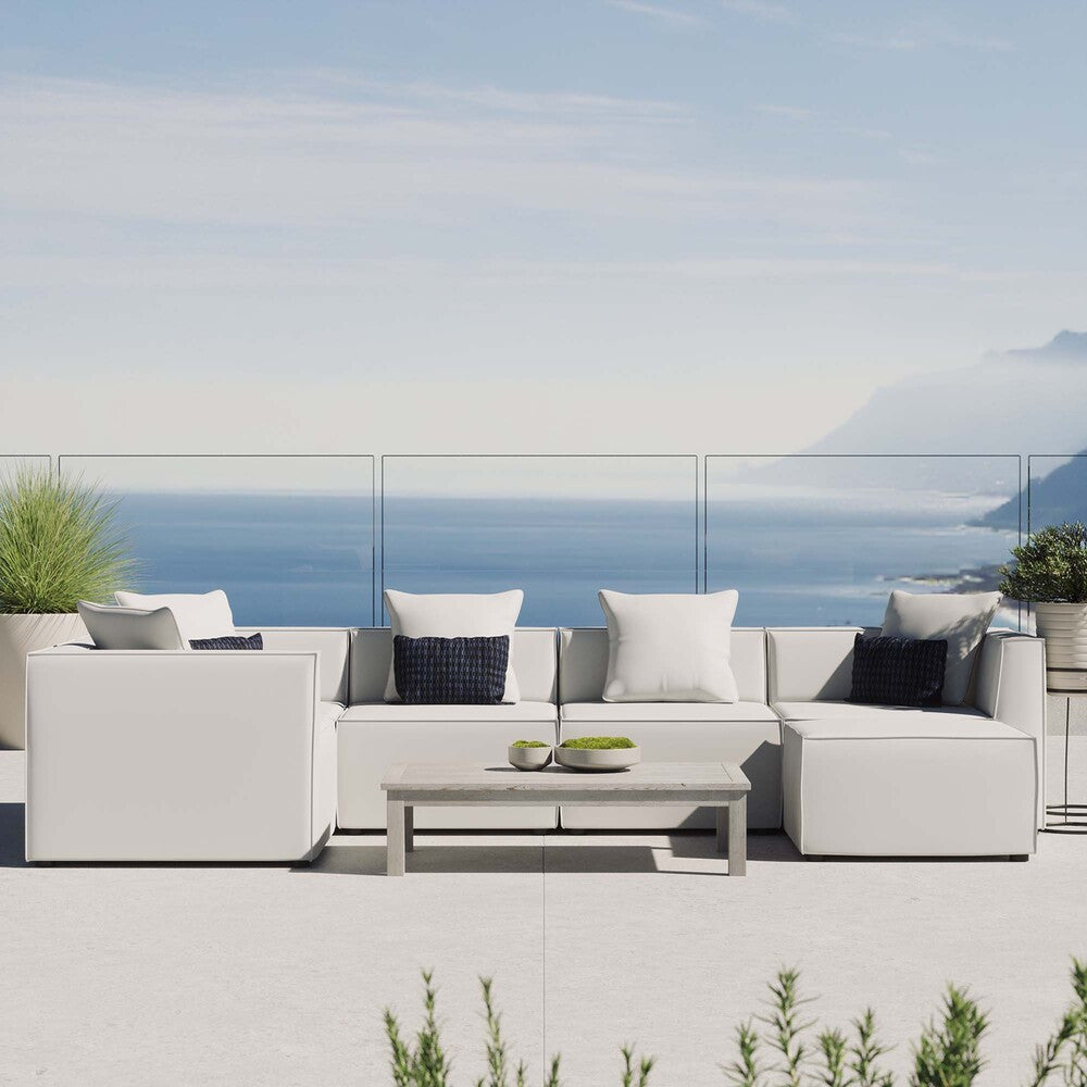 EEI-4386 Saybrook 6-Piece Outdoor Patio Upholstered Sectional Sofa by Modway